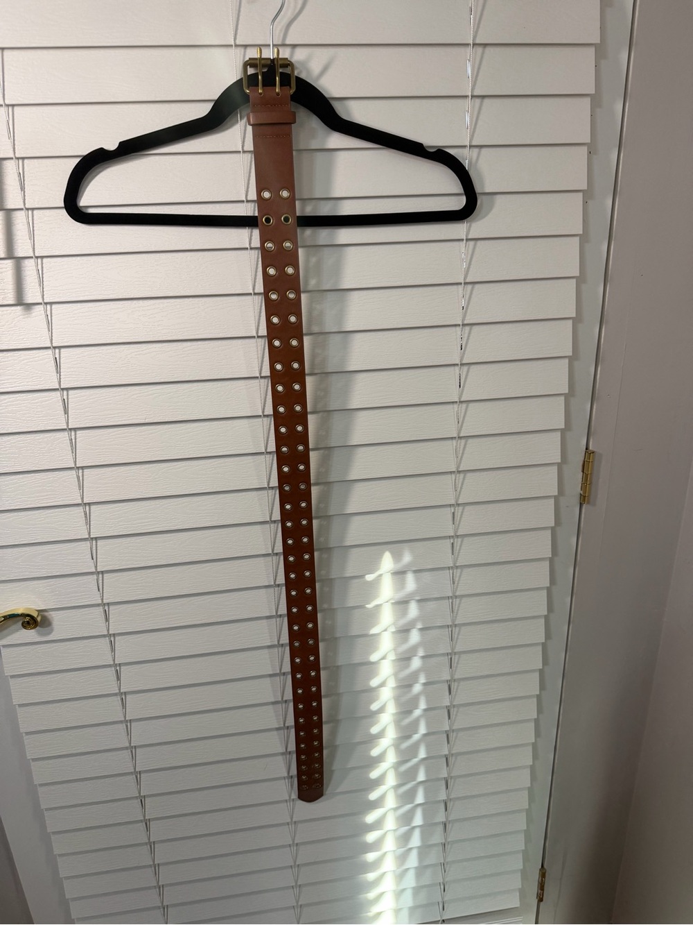 Brown Studded Leather Belt
